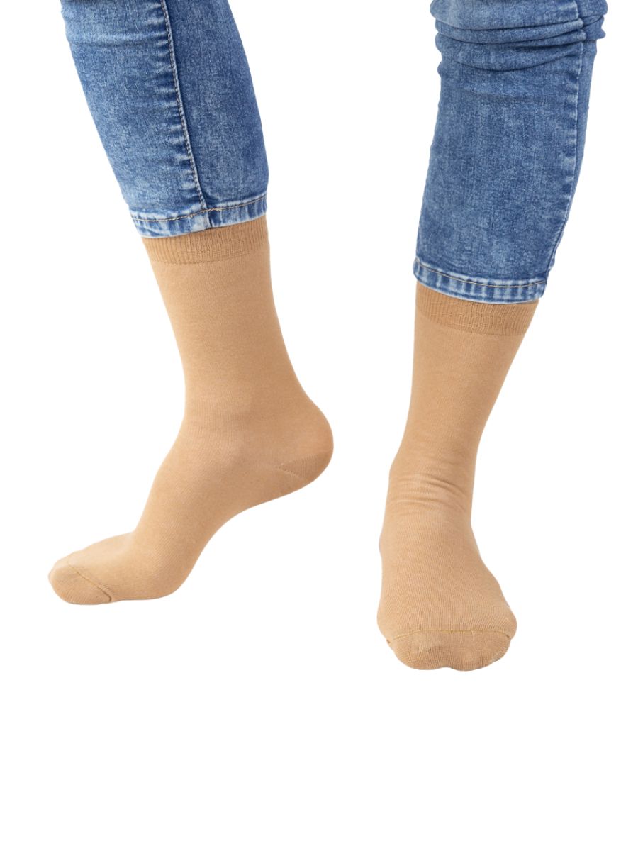 Γυναικείες Κάλτσες Design Σετ 3 Ζευγάρια Μπεζ D-2521