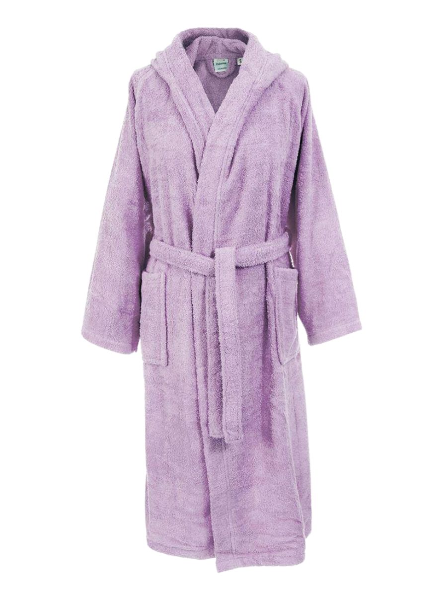 Μπουρνούζια Με Κουκούλα 100% Βαμβακερά Dimcol Λιλά 3010