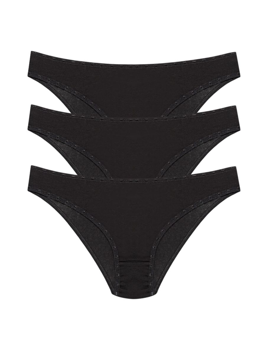 Γυναικεία Slip Hnx Σετ 3 Τεμάχια Μαύρο 5665