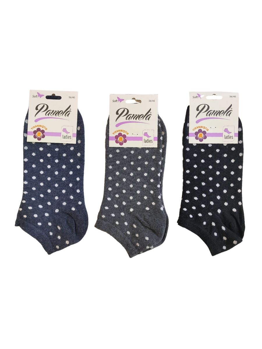 Καλοκαιρινές Γυναικείες Κάλτσες Pamela Σετ 3 Ζευγάρια Multicolor P-2125