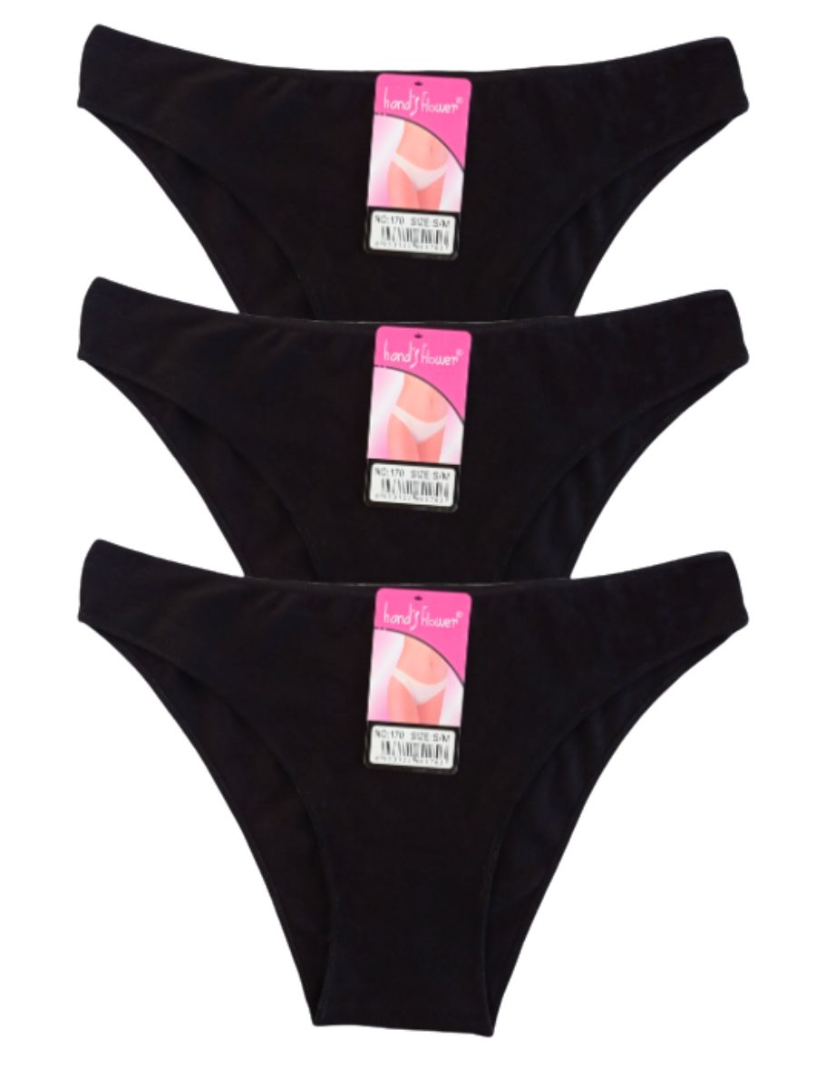 Γυναικεία Slip Hand’s Flower Σετ 3 Τεμάχια Μαύρο 170