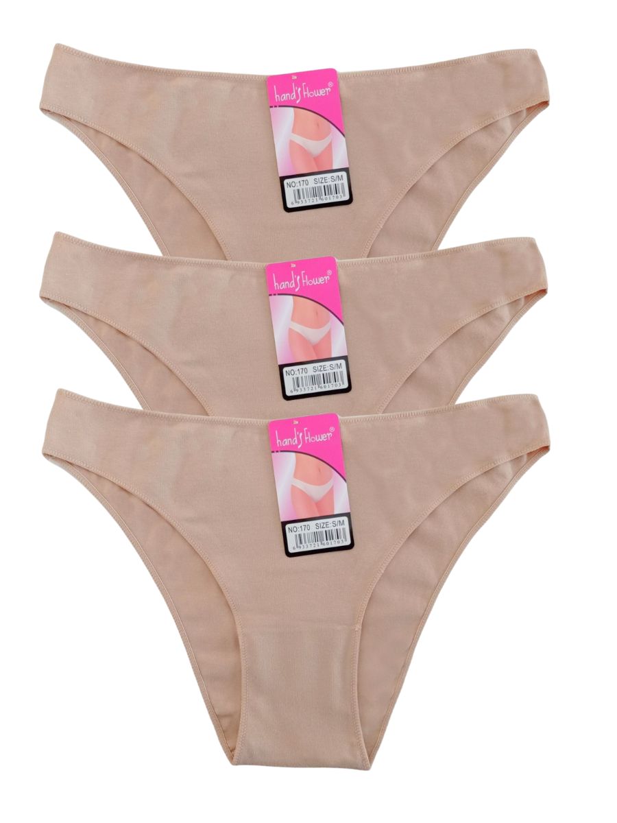 Γυναικεία Σλιπ Hand’s Flower Σετ 3 Τεμάχια Μπεζ 170