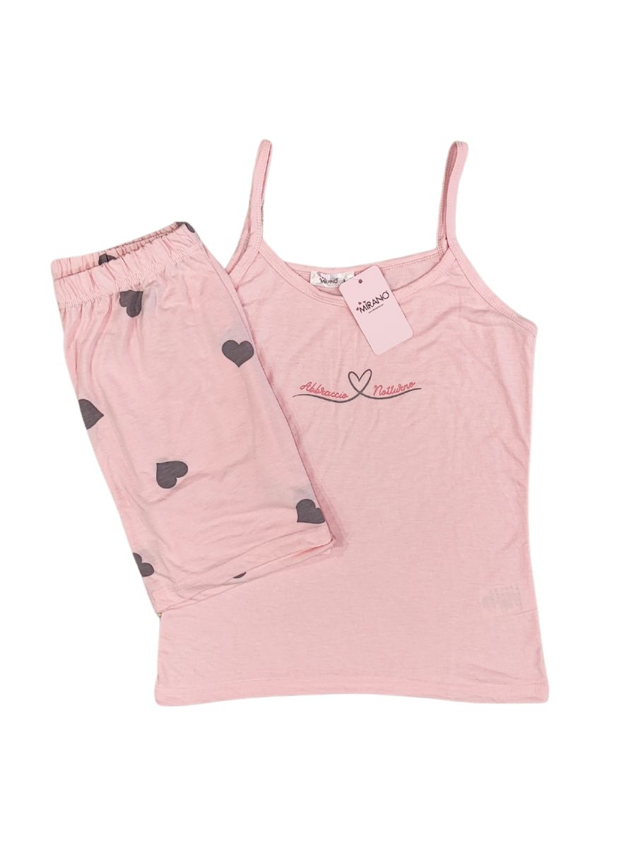 Πιτζάμες Με Τιράντες Mirano Ροζ 2608