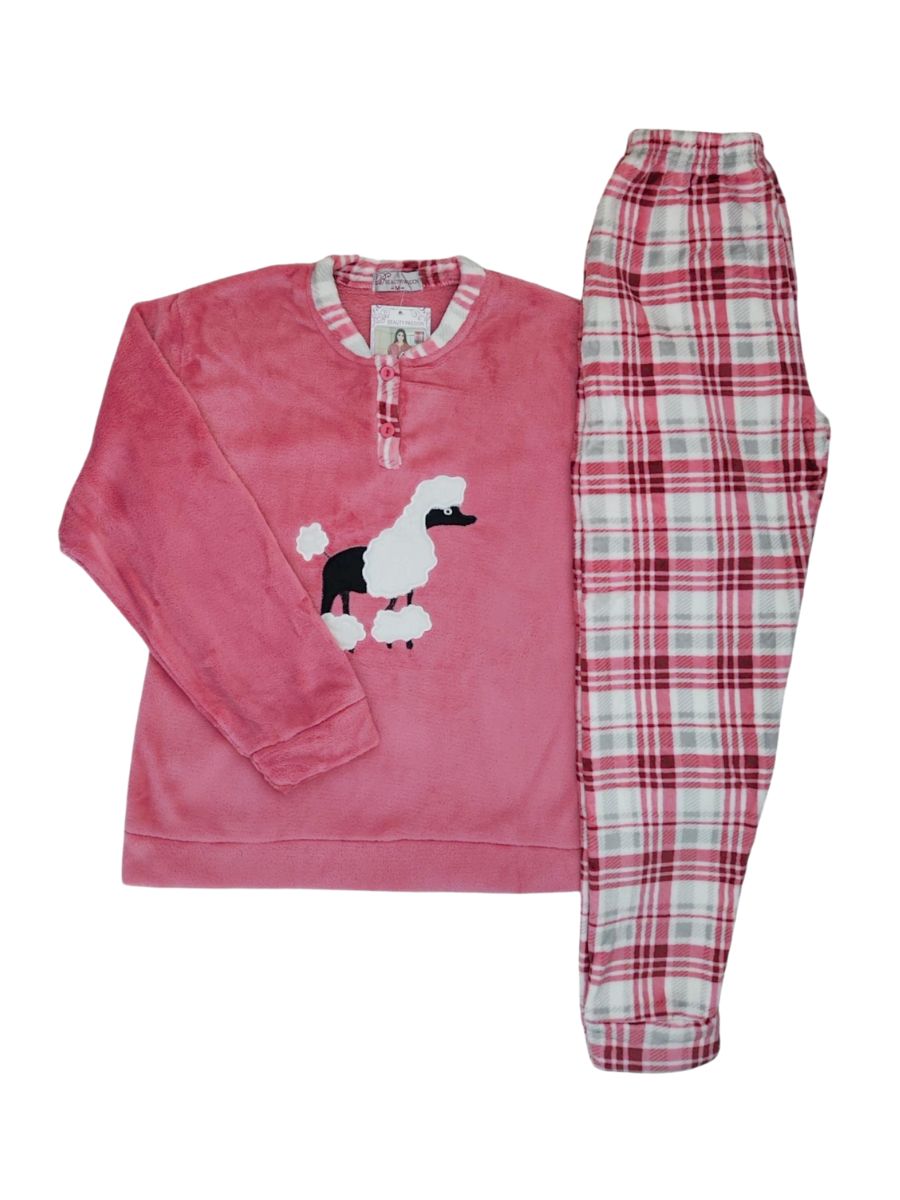 Fleece Γυναικείες Πιτζάμες Ροζ CT-108