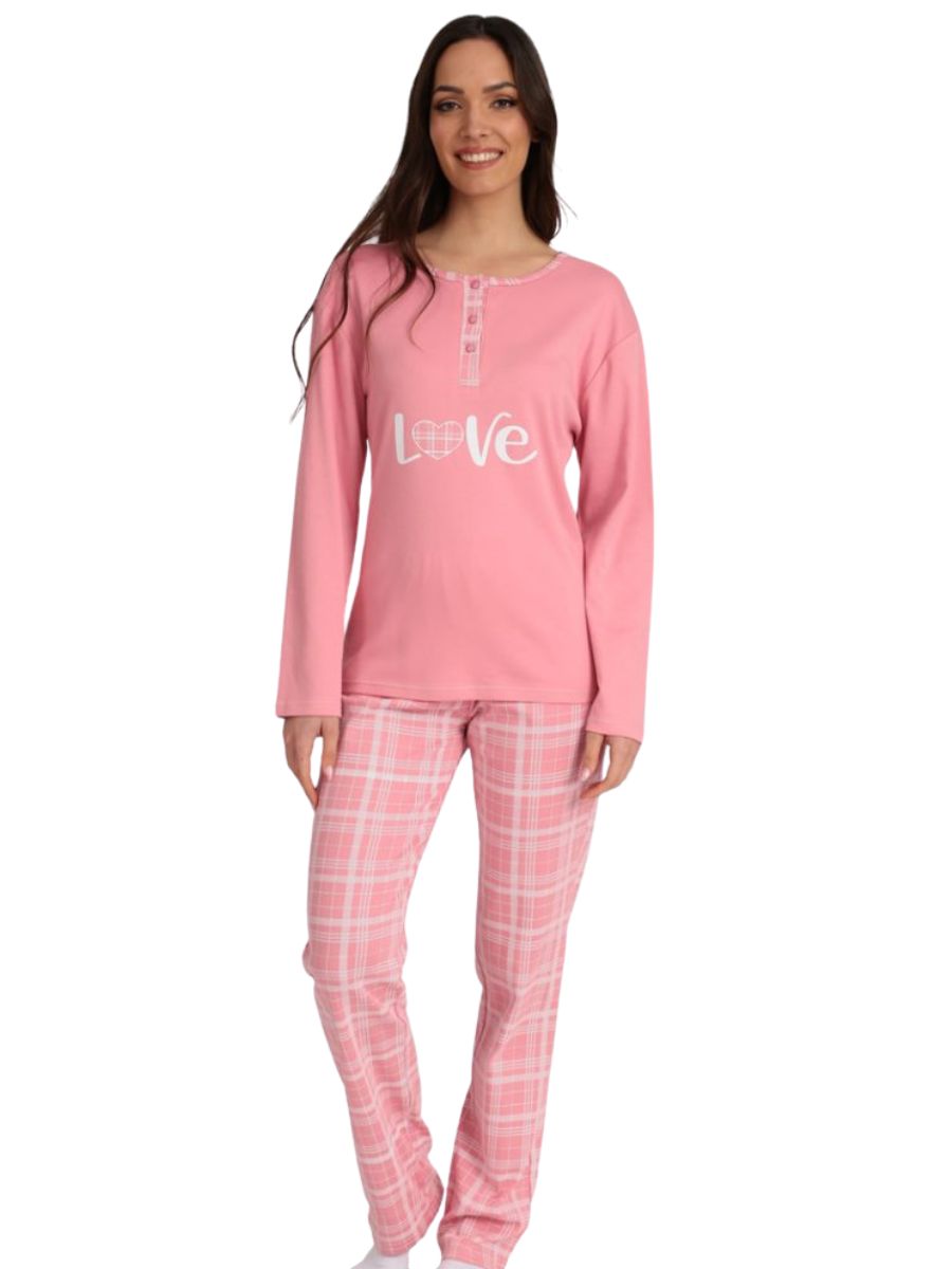 Lydia Creations Γυναικείες Πιτζάμες Ροζ 24608