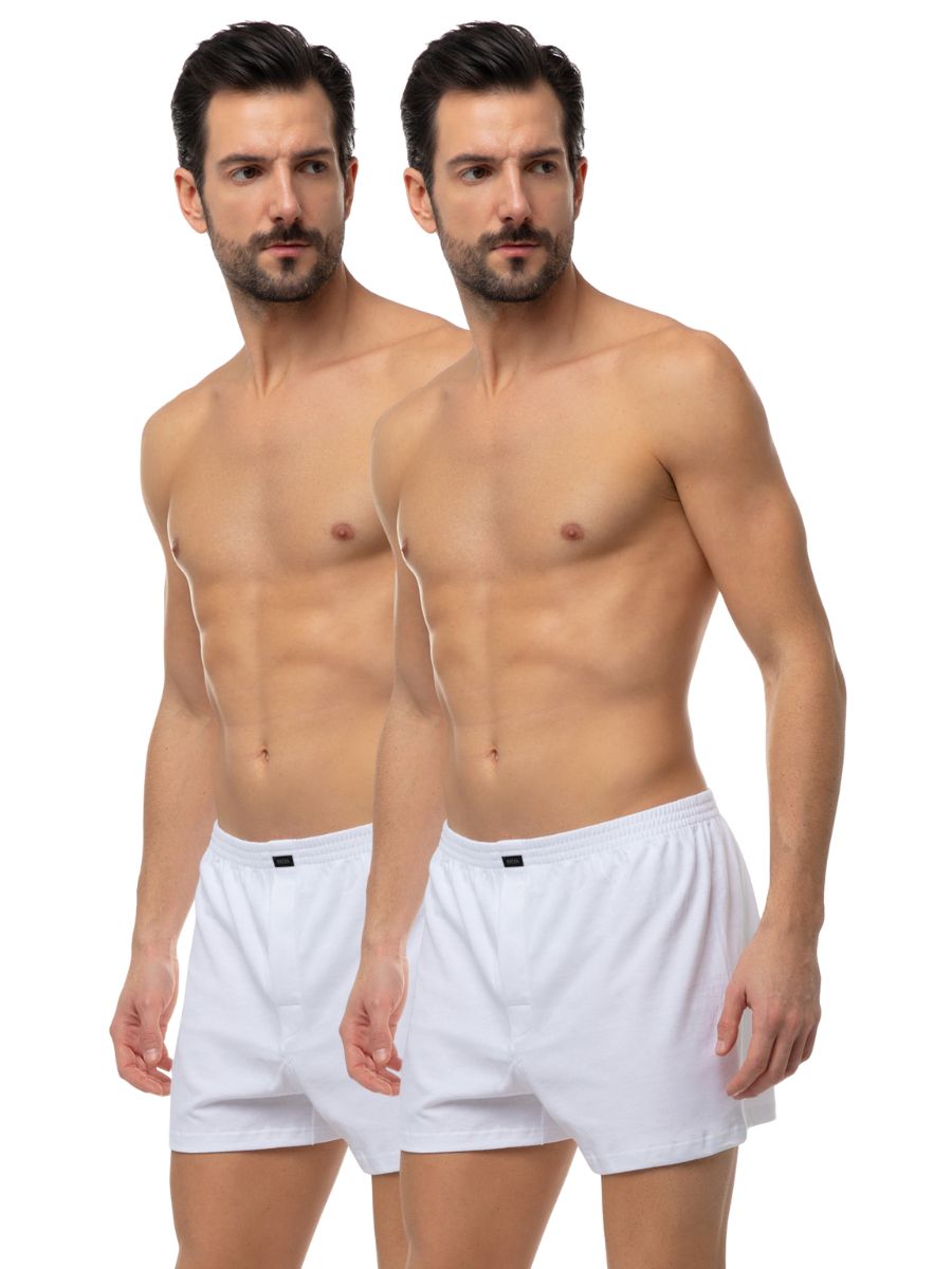 Άνετα Ανδρικά Μπόξερ Minerva 2 Pack Λευκό 23122