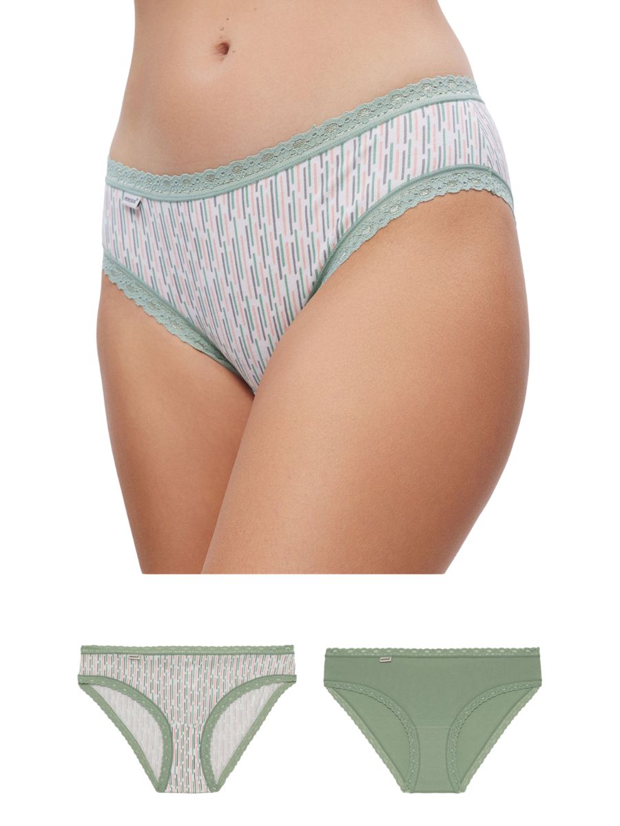 Minerva Γυναικεία Εσώρουχα Bikini Σετ 2 Τεμαχίων Multicolor 82366