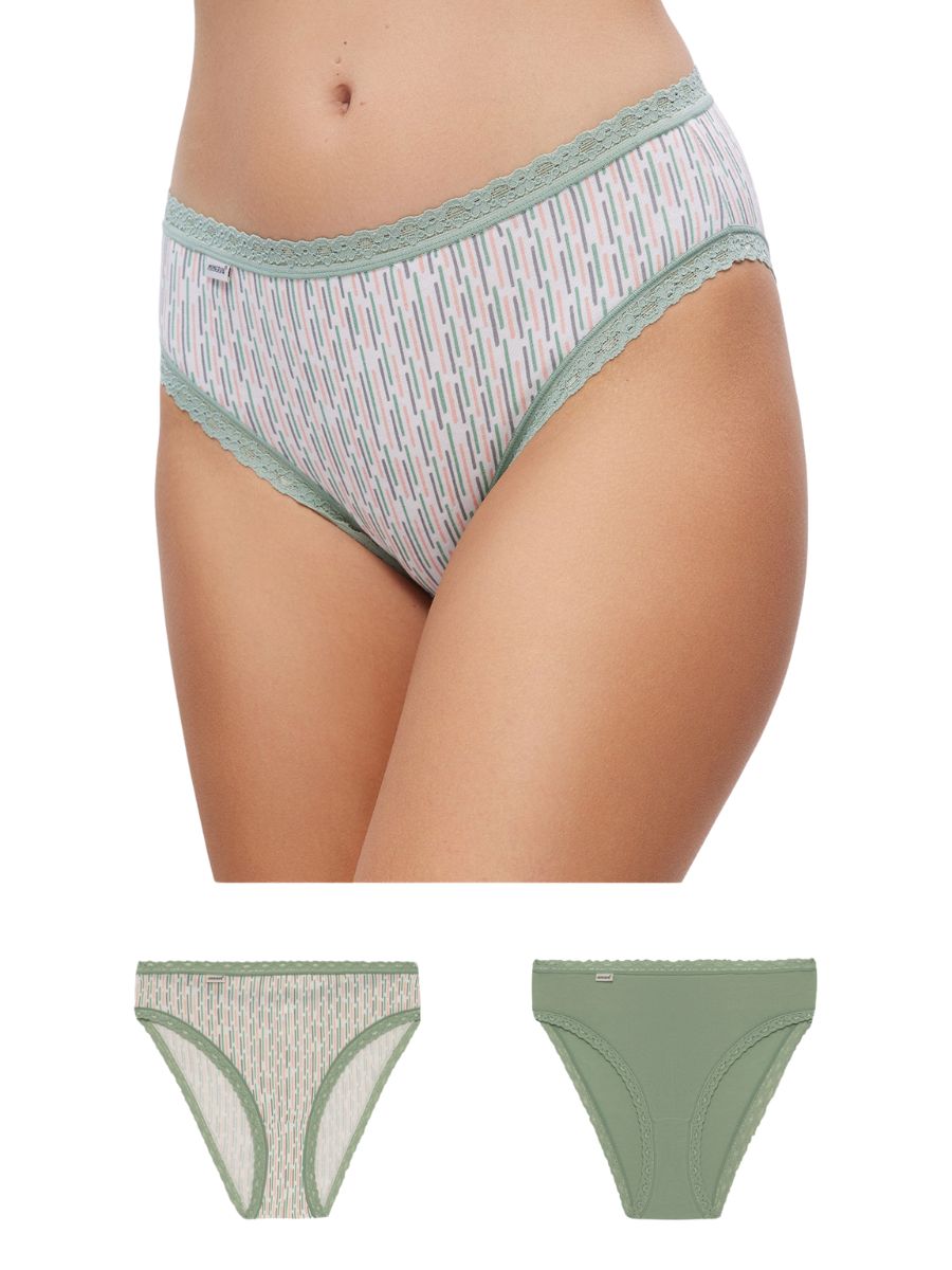 Γυναικεία Σλιπ Minerva Brazil Σετ 2 Τεμαχίων Multicolor 82365