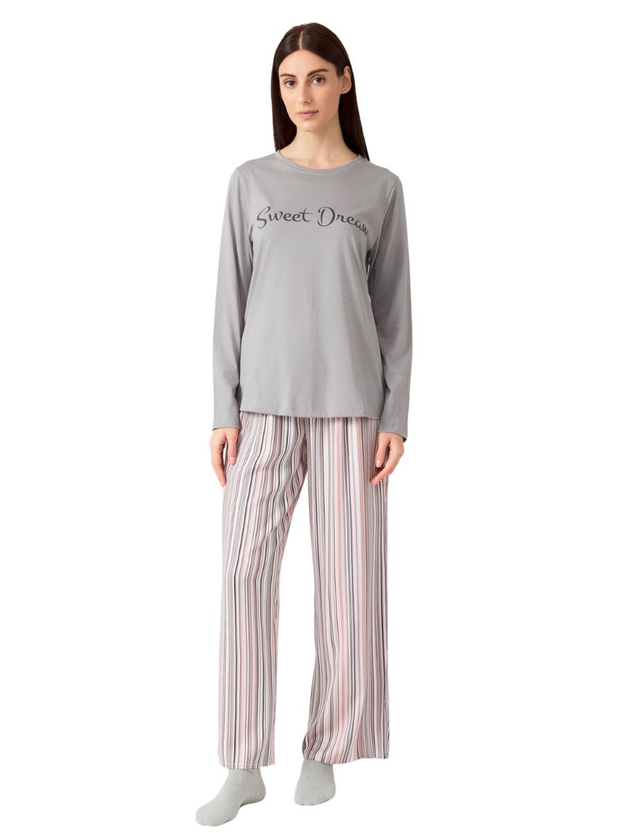 Λεπτές Γυναικείες Πιτζάμες Minerva Sweet Dream Γκρι 52987-819