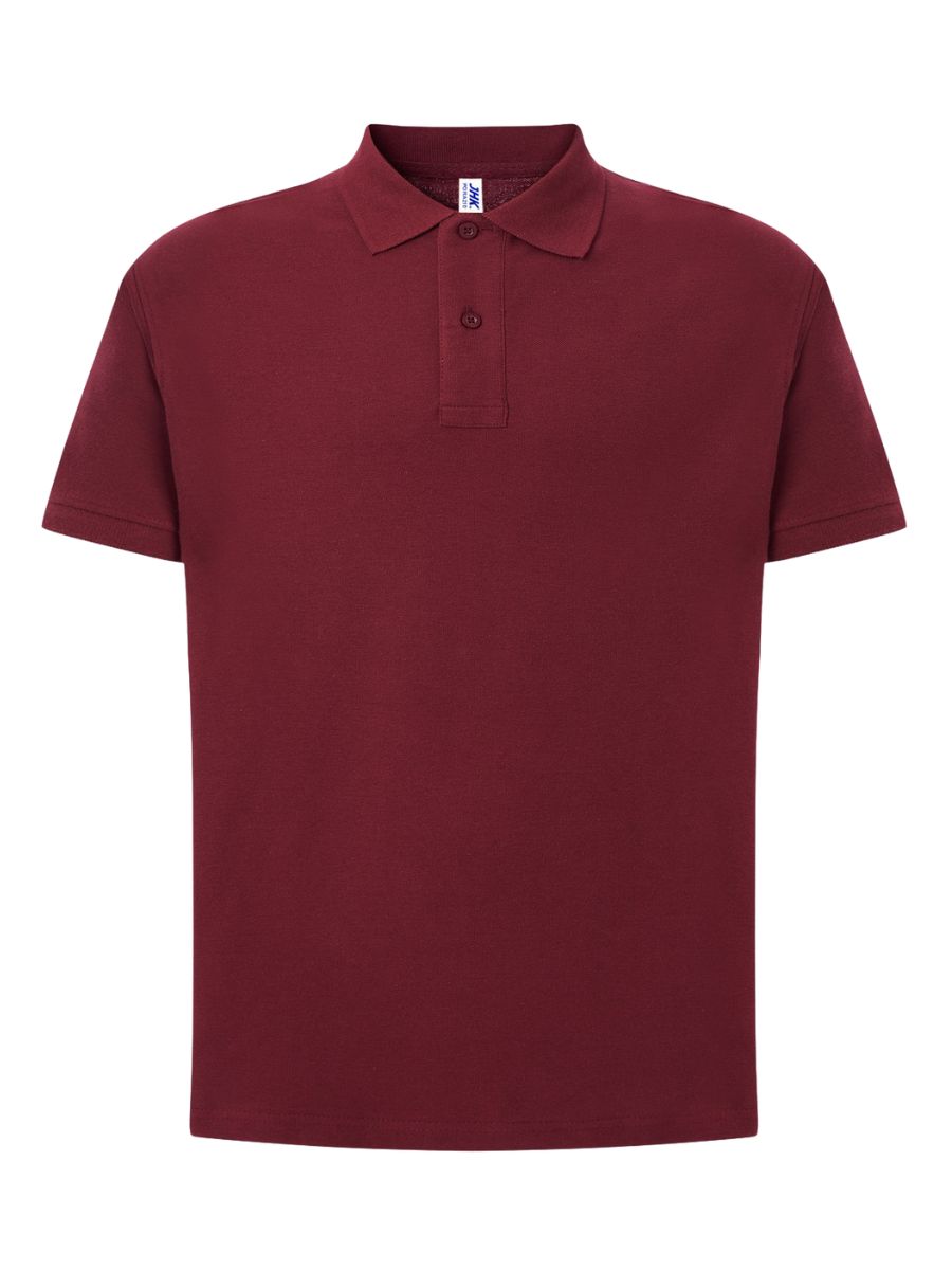 Ανδρικές Κοντομάνικες Polo Μπλούζες Jhk Pora-210 Μπορντό
