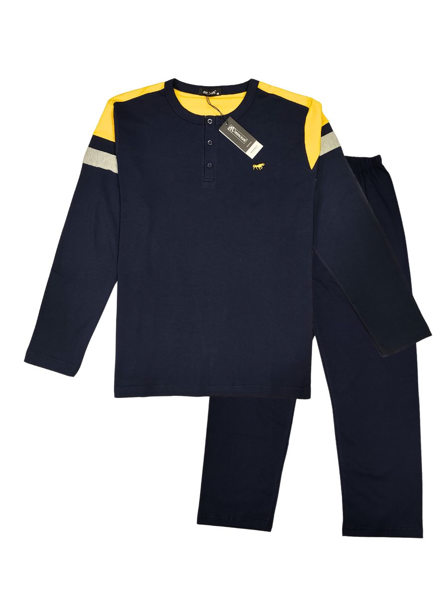 Ποιοτικές Ανδρικές Πιτζάμες Minerva Punto Di Roma Μαρίν 71178-100