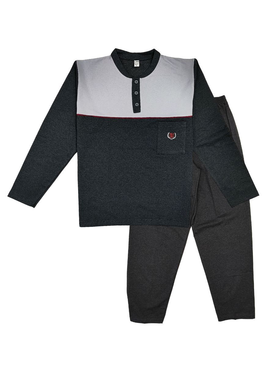 Ανδρικές Πιτζάμες Φούτερ Lion Ανθρακί 1720