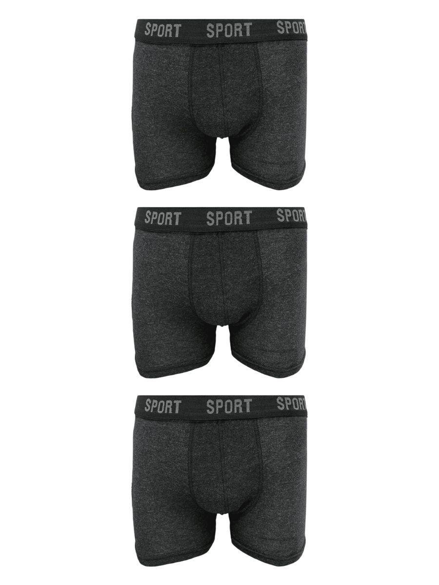 Σετ 3 Ανδρικά Boxer Sport Ανθρακί