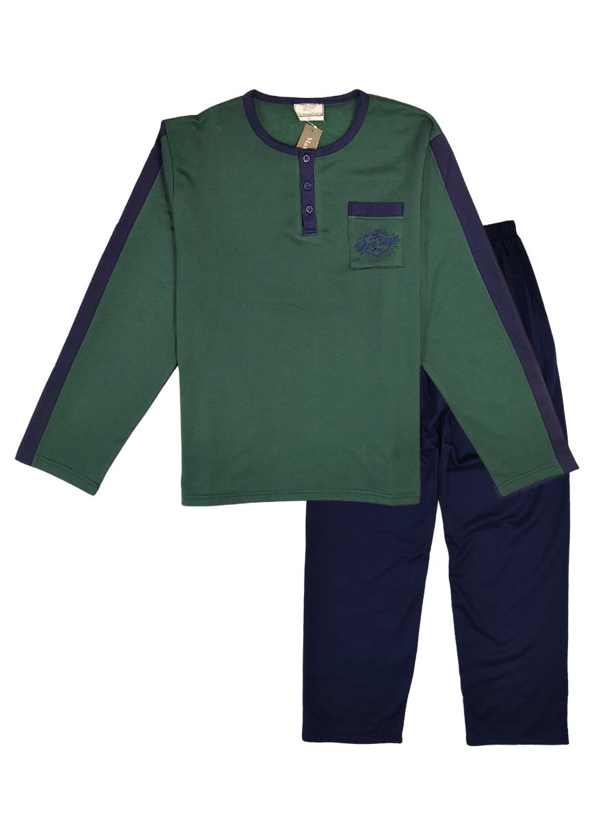 Χειμερινές Φούτερ Ανδρικές Πιτζάμες Mario Uomo 24622 Πράσινο