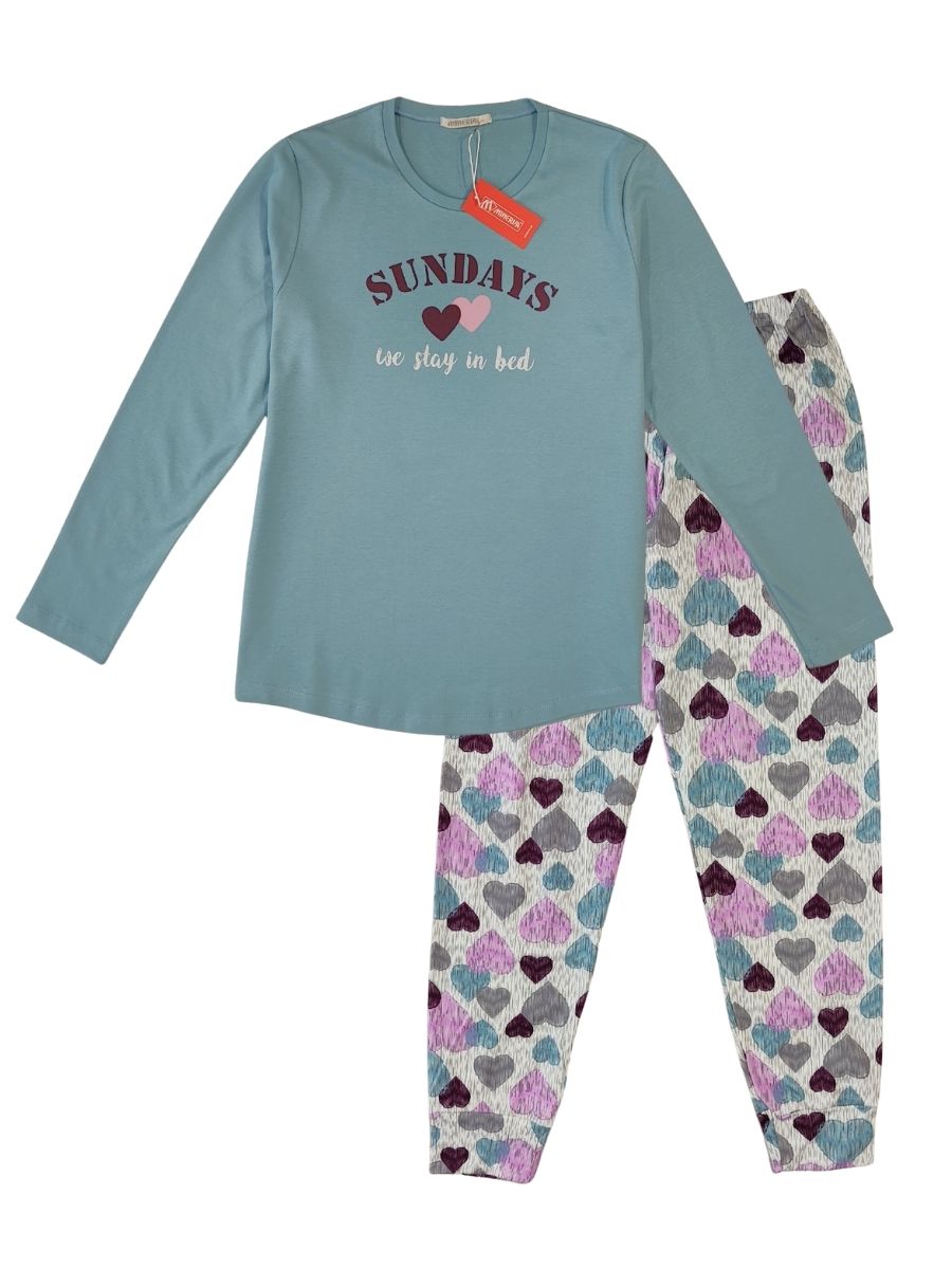 Γυναικείες Πιτζάμες Minerva Γαλάζιο 52645-300