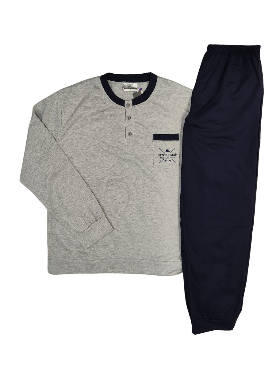 Ανδρικές Πιτζάμες Mario Uomo Φούτερ Γκρι 25627