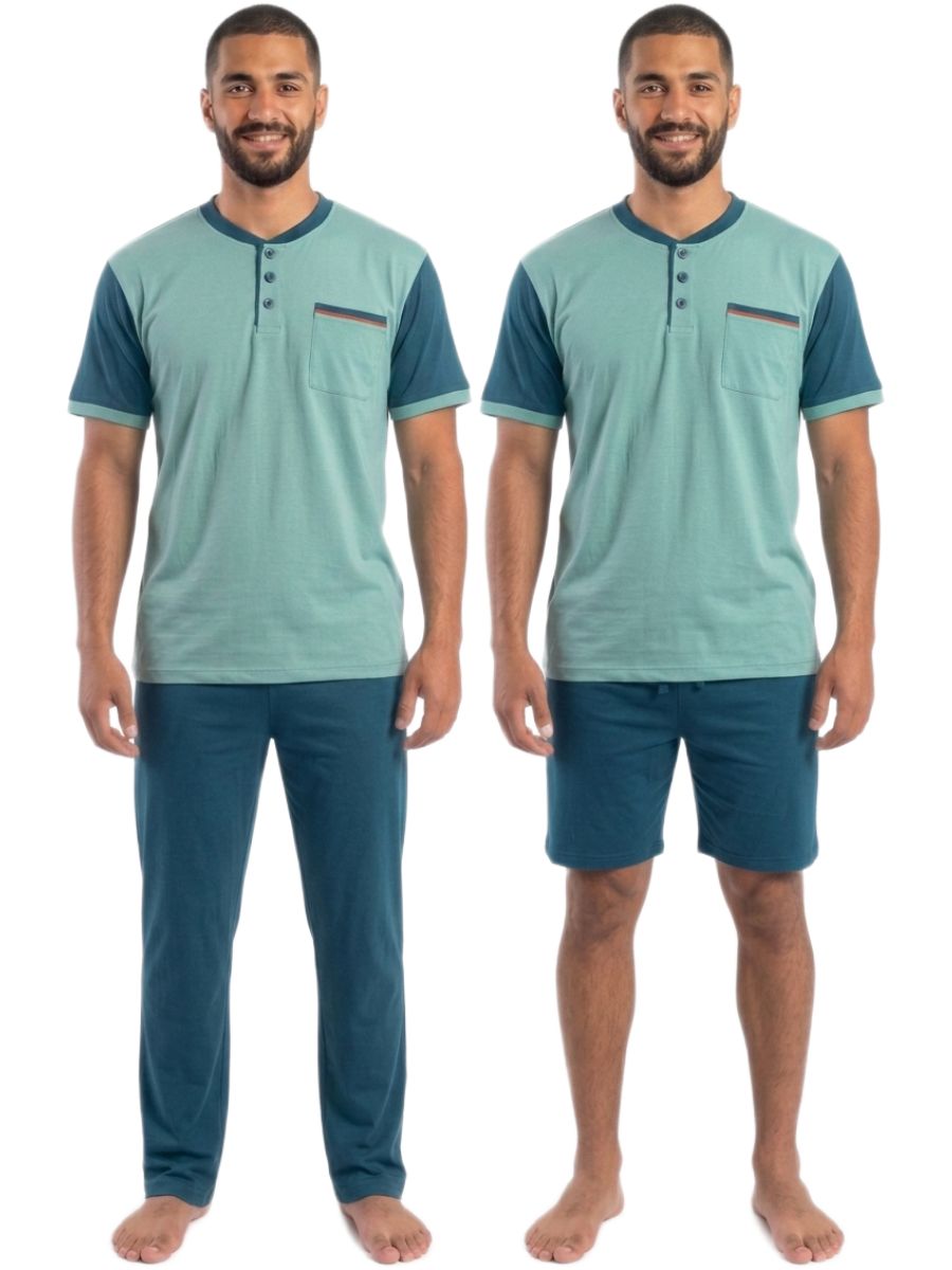 Κοντομάνικες Καλοκαιρινές Πιτζάμες Collection Με 2 Παντελόνια Βεραμάν PL-2632