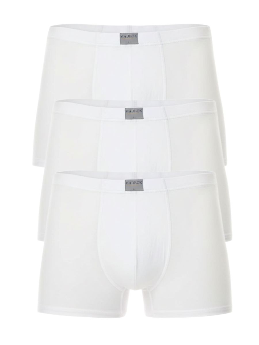 Mad Box Μποξεράκια Με Εσωτερικό Λάστιχο 3 Τεμάχια Λευκό 6000-3